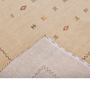 Beige Modern Design Hand Loomed Wool Area Rug
