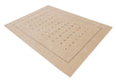 Beige Hand Loomed Wool Area Rug Modern Tribal Design by The Rug Decor