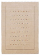 Beige Modern Design Hand Loomed Wool Area Rug