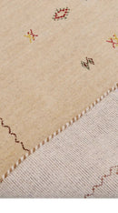 Beige Hand Loomed Wool Area Rug Modern Tribal Design by The Rug Decor