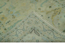 Beige, Mustard and Teal 6x9 Hand Knotted Traditional Oriental Oushak wool area rug by The Rug Decor
