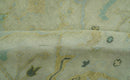 Beige, Mustard and Teal 6x9 Hand Knotted Traditional Oriental Oushak wool area rug by The Rug Decor