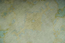 Beige, Mustard and Teal 6x9 Hand Knotted Traditional Oriental Oushak wool area rug by The Rug Decor