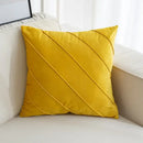 Beige & pink hand pleat embroidered cushions living room velvet pillow by Decorbites