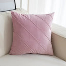 Beige & pink hand pleat embroidered cushions living room velvet pillow by Decorbites