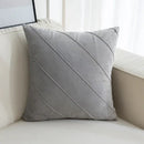 Beige & pink hand pleat embroidered cushions living room velvet pillow by Decorbites