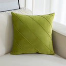 Beige & pink hand pleat embroidered cushions living room velvet pillow by Decorbites