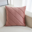 Beige & pink hand pleat embroidered cushions living room velvet pillow by Decorbites