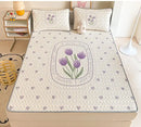 GobekUsa Cartoon Pattern Latex Mattress Set for Home, 3-Layer Rebound Soft Breathable Bed Sheets