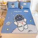 GobekUsa Cartoon Pattern Latex Mattress Set for Home, 3-Layer Rebound Soft Breathable Bed Sheets