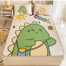 GobekUsa Cartoon Pattern Latex Mattress Set for Home, 3-Layer Rebound Soft Breathable Bed Sheets