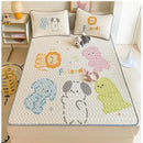 GobekUsa Cartoon Pattern Latex Mattress Set for Home, 3-Layer Rebound Soft Breathable Bed Sheets
