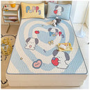 GobekUsa Cartoon Pattern Latex Mattress Set for Home, 3-Layer Rebound Soft Breathable Bed Sheets