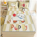 GobekUsa Cartoon Pattern Latex Mattress Set for Home, 3-Layer Rebound Soft Breathable Bed Sheets