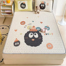 GobekUsa Cartoon Pattern Latex Mattress Set for Home, 3-Layer Rebound Soft Breathable Bed Sheets