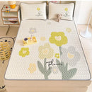 GobekUsa Cartoon Pattern Latex Mattress Set for Home, 3-Layer Rebound Soft Breathable Bed Sheets
