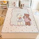 GobekUsa Cartoon Pattern Latex Mattress Set for Home, 3-Layer Rebound Soft Breathable Bed Sheets