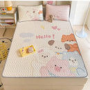 GobekUsa Cartoon Pattern Latex Mattress Set for Home, 3-Layer Rebound Soft Breathable Bed Sheets
