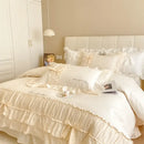 GobekUsa Cake Layers Cotton Duvet Set: Ruffles, Bedspread, Sheet, Pillowcases