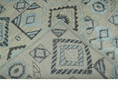 Beige, Silver and Charcoal Hand Knotted Traditional Mamluk design 5x8 wool Area Rug