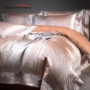 GobekUsa Damask Jacquard Egyptian Cotton Luxury Bedding Set