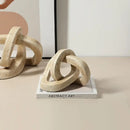 GobekUsa Geometric Interlocking Loop Knot Resin Art Ring Figurine