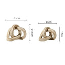 GobekUsa Geometric Interlocking Loop Knot Resin Art Ring Figurine