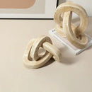 GobekUsa Geometric Interlocking Loop Knot Resin Art Ring Figurine