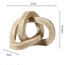 GobekUsa Geometric Interlocking Loop Knot Resin Art Ring Figurine