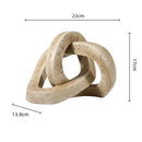 GobekUsa Geometric Interlocking Loop Knot Resin Art Ring Figurine