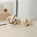 GobekUsa Geometric Interlocking Loop Knot Resin Art Ring Figurine