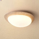 GobekUsa LED Ceiling Light Fixture Yellow Stone White PE Shade Plafond Lamp