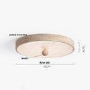GobekUsa LED Ceiling Light Fixture Yellow Stone White PE Shade Plafond Lamp