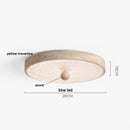 GobekUsa LED Ceiling Light Fixture Yellow Stone White PE Shade Plafond Lamp