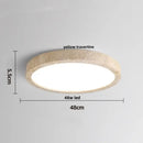 GobekUsa LED Ceiling Light Fixture Yellow Stone White PE Shade Plafond Lamp