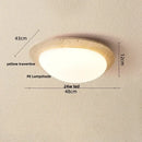 GobekUsa LED Ceiling Light Fixture Yellow Stone White PE Shade Plafond Lamp