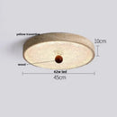 GobekUsa LED Ceiling Light Fixture Yellow Stone White PE Shade Plafond Lamp