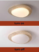 GobekUsa LED Ceiling Light Fixture Yellow Stone White PE Shade Plafond Lamp