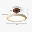 GobekUsa LED Ceiling Light Fixture Yellow Stone White PE Shade Plafond Lamp