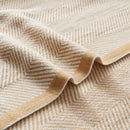 GobekUsa Herringbone Knit Blanket: High-Quality Sophisticated Sofa Throw for All Seasons