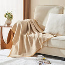 GobekUsa Herringbone Knit Blanket: High-Quality Sophisticated Sofa Throw for All Seasons