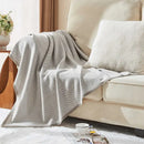 GobekUsa Herringbone Knit Blanket: High-Quality Sophisticated Sofa Throw for All Seasons