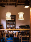 GobekUsa Cocoon Cloth Chandelier: Japanese Pendant Lamp for Home Kitchen Decor