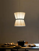 GobekUsa Cocoon Cloth Chandelier: Japanese Pendant Lamp for Home Kitchen Decor