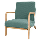 Beige textured jacquard elastic seat covers dining room chair decor by Decorbites