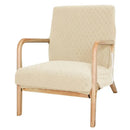 Beige textured jacquard elastic seat covers dining room chair decor by Decorbites