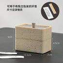 GobekUsa Double Decker Jewelry Organizer with Natural Stone, 2 in 1 Floss Box & Bathroom Ornament