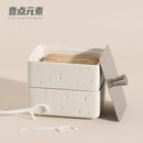 GobekUsa Double Decker Jewelry Organizer with Natural Stone, 2 in 1 Floss Box & Bathroom Ornament
