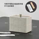 GobekUsa Double Decker Jewelry Organizer with Natural Stone, 2 in 1 Floss Box & Bathroom Ornament