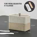 GobekUsa Double Decker Jewelry Organizer with Natural Stone, 2 in 1 Floss Box & Bathroom Ornament